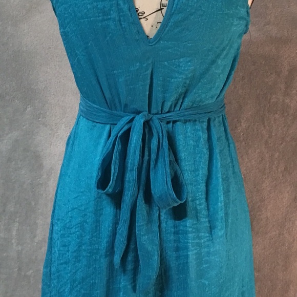 The Hanger Blue Ruffled Fit and Flare Dress Med - Picture 6 of 8